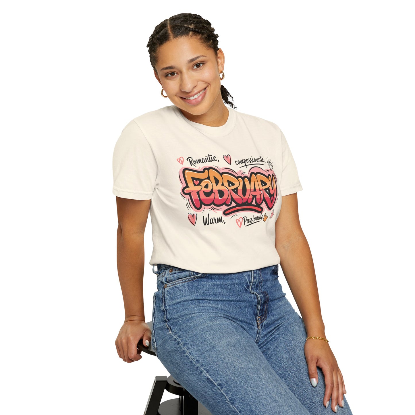February Rep Your Month T-Shirt - Unisex Garment-Dyed