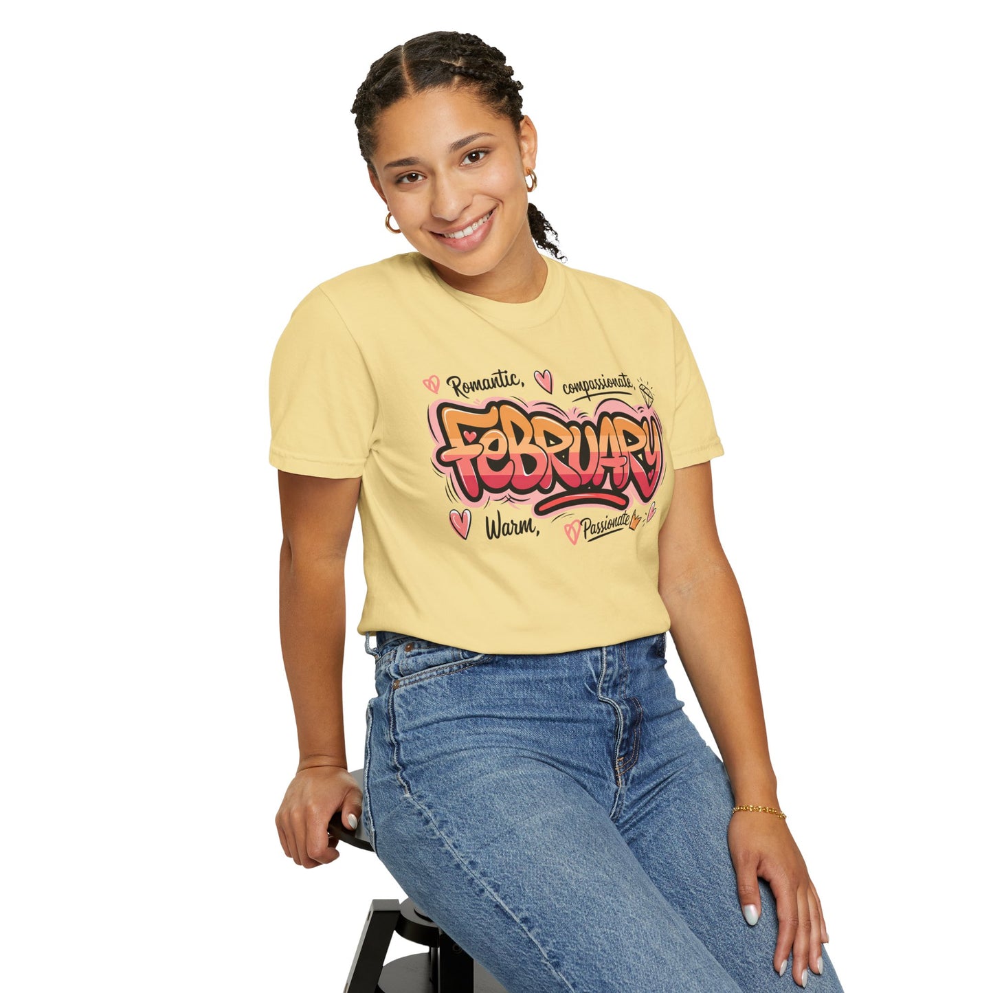February Rep Your Month T-Shirt - Unisex Garment-Dyed