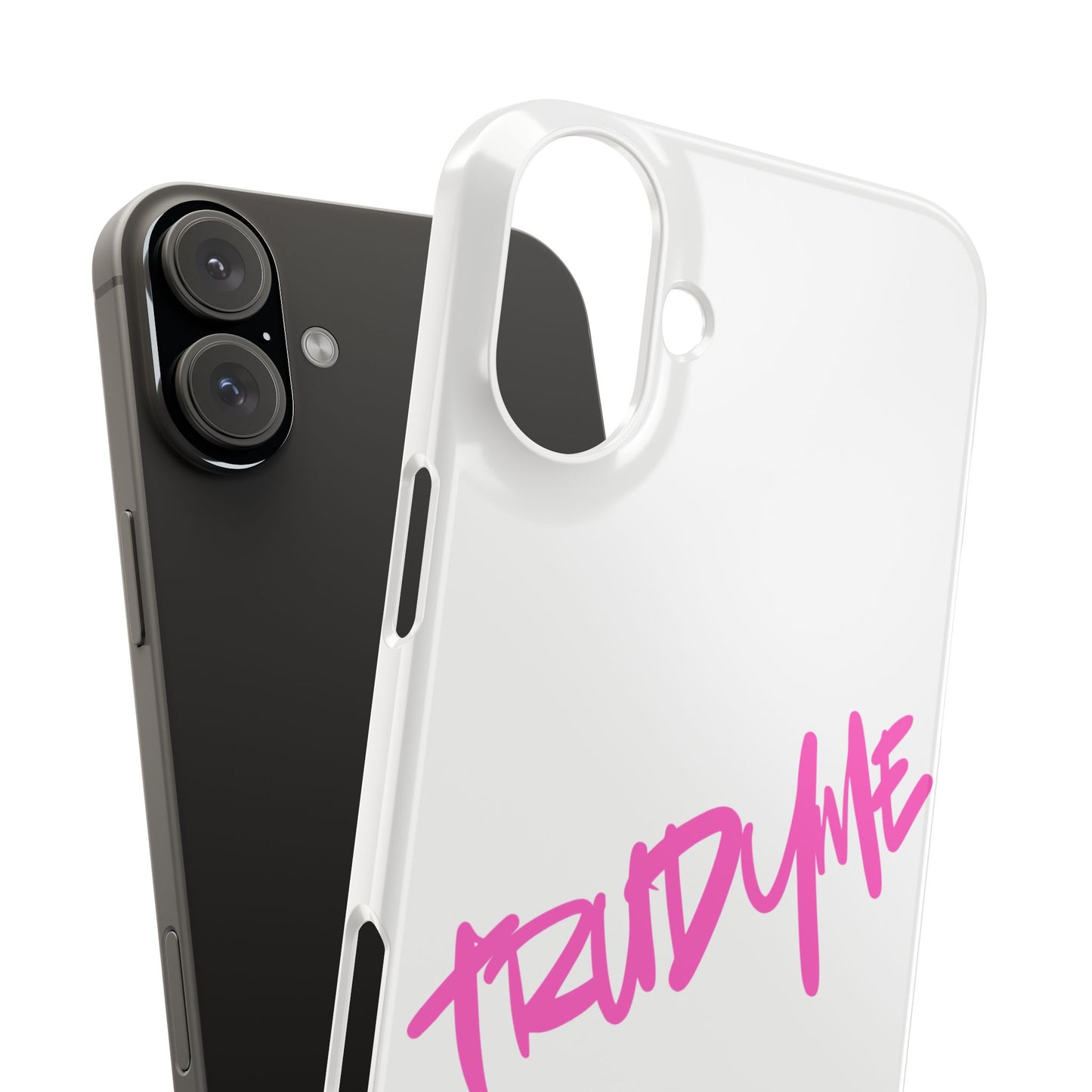Trendy Pink Slim Phone Case - 'TRUDY ME' Design