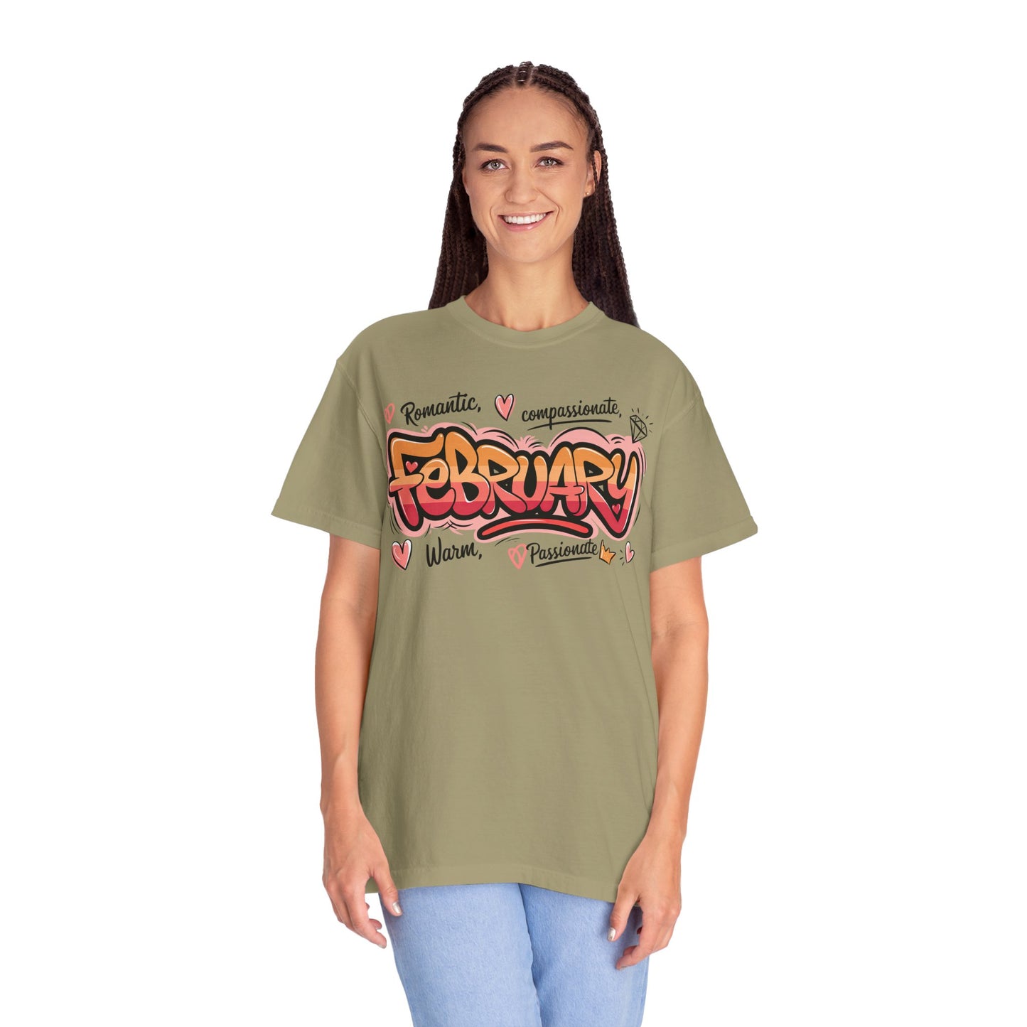 February Rep Your Month T-Shirt - Unisex Garment-Dyed