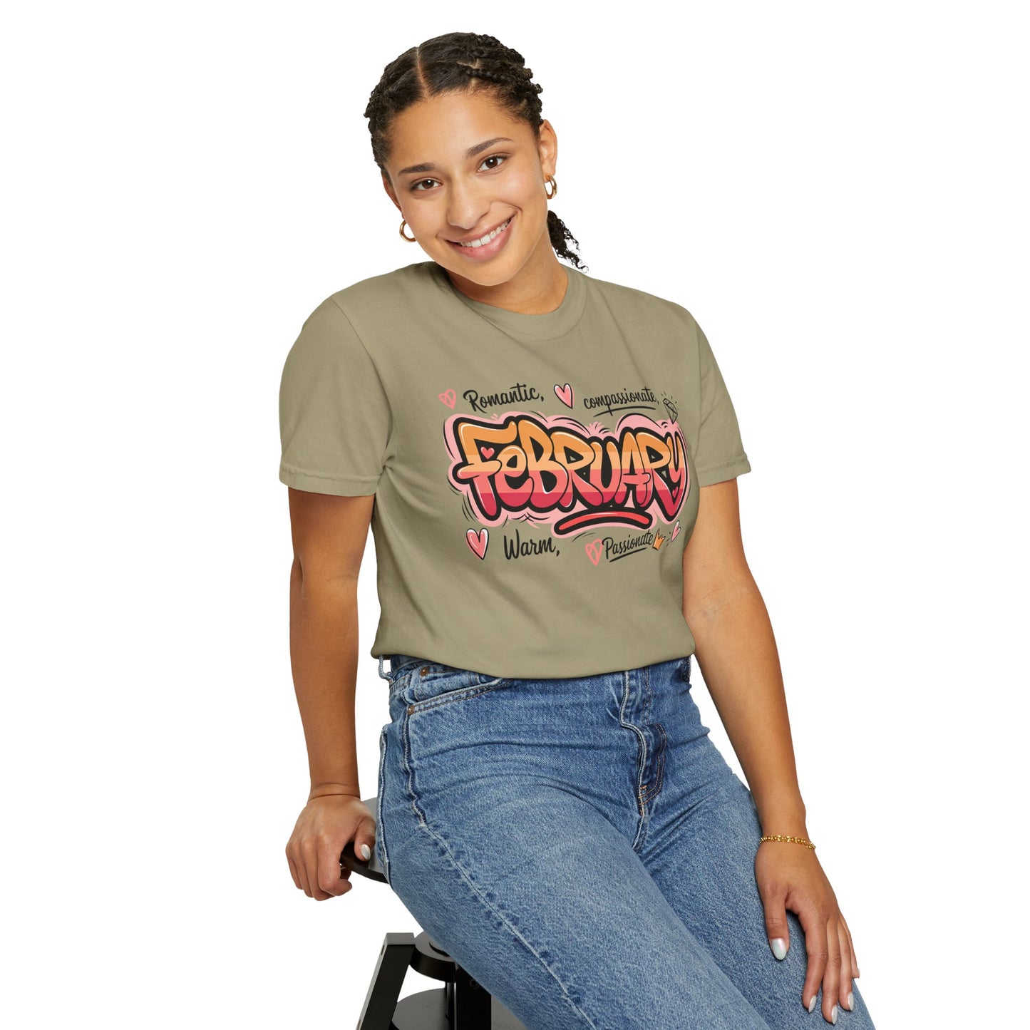 February Rep Your Month T-Shirt - Unisex Garment-Dyed