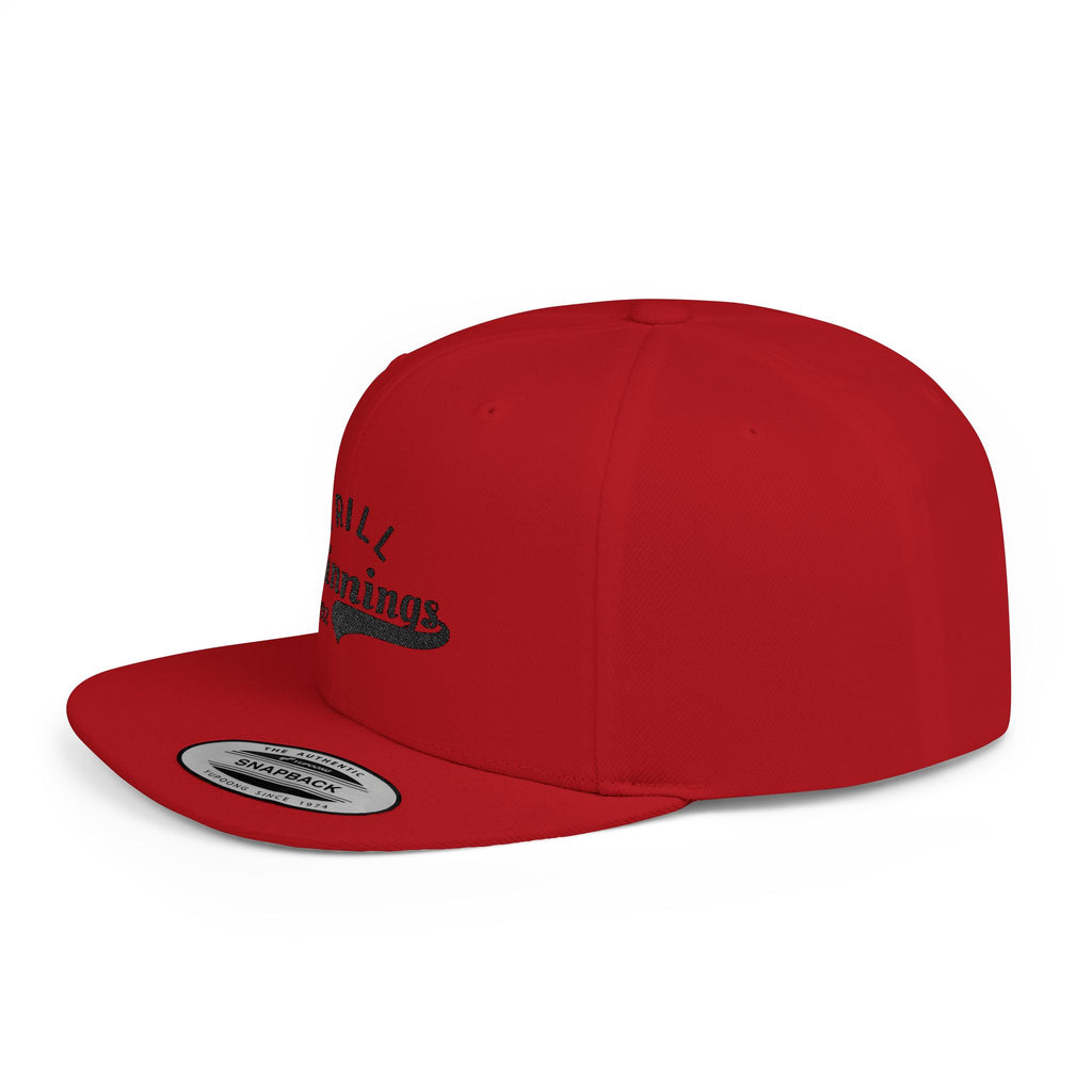 Trill Beginnings Flat Bill Snapback Hat — Retro Script Logo Cap