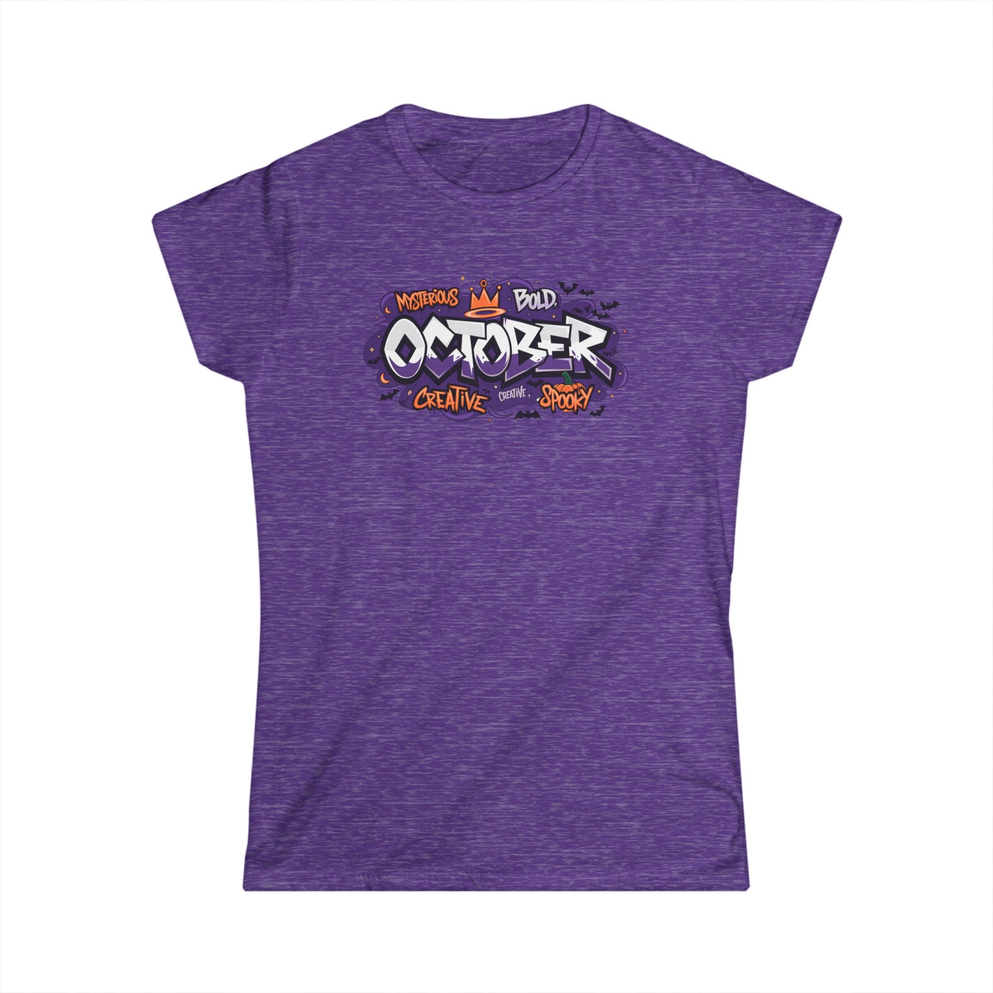 October Halloween Graphic Tee — "October" Graffiti Style Women's T-Shirt