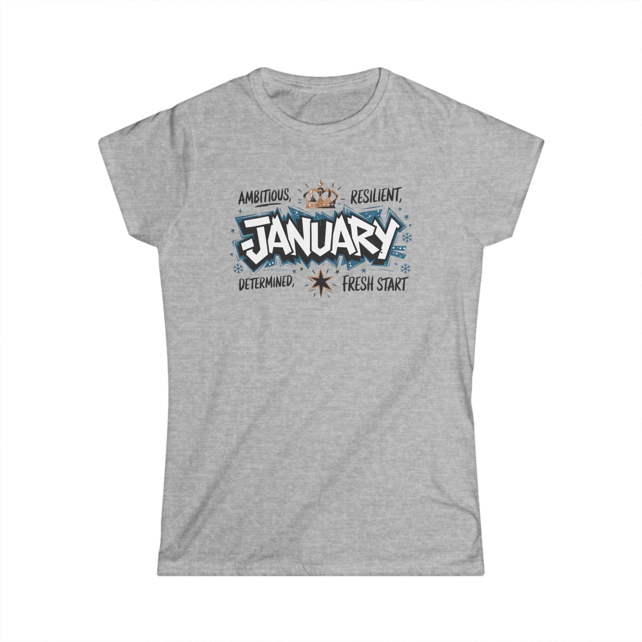 January Birthday Tee — Women's Softstyle January Birthday Month Shirt